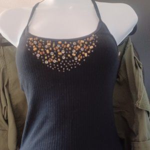 Black racerback tank